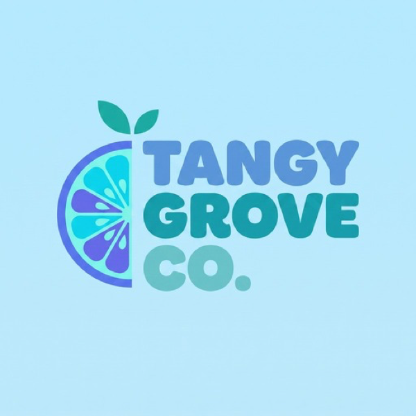 Tangy Grove Co. logo with a citrus slice