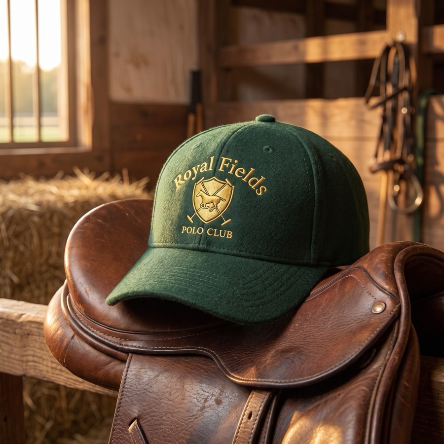 Cap with an embroidered logo