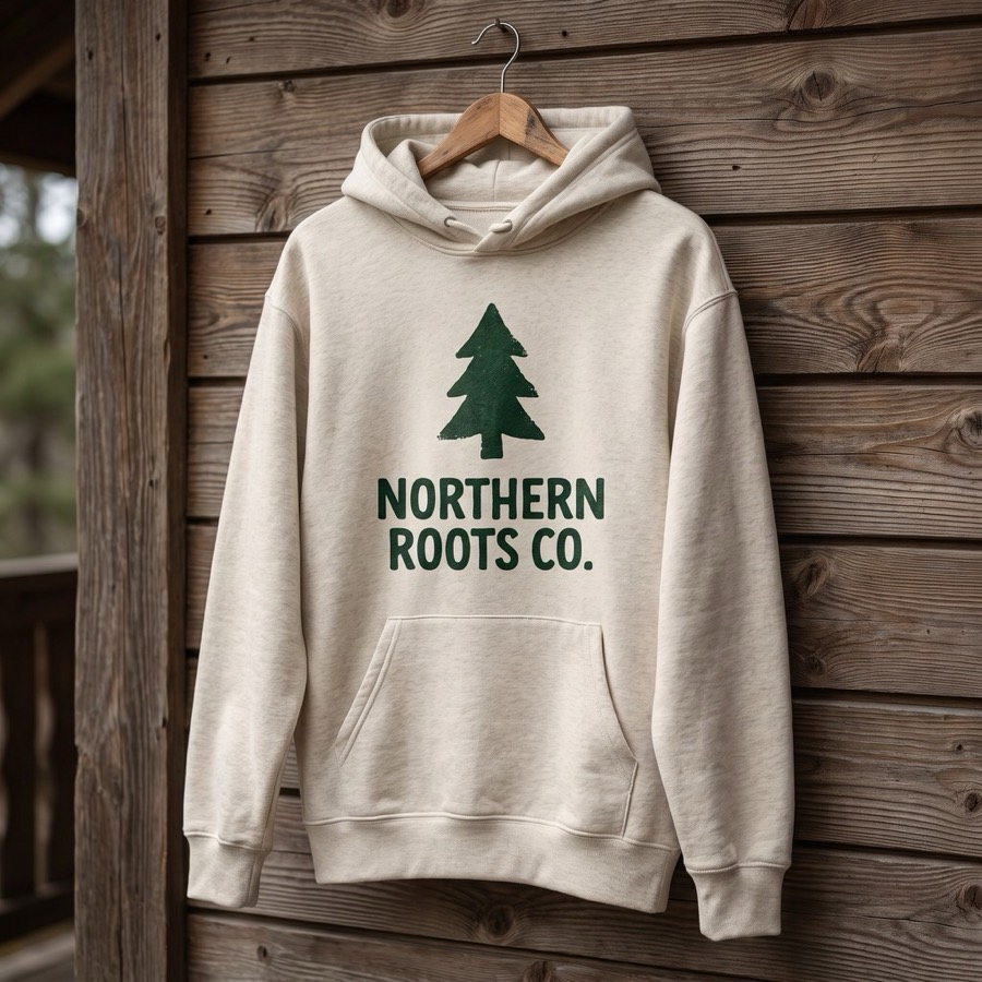 Hoodie with a printed logo